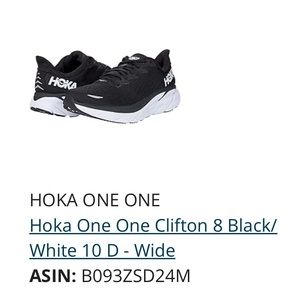 Hoka One One - Clifton Size 10 wide